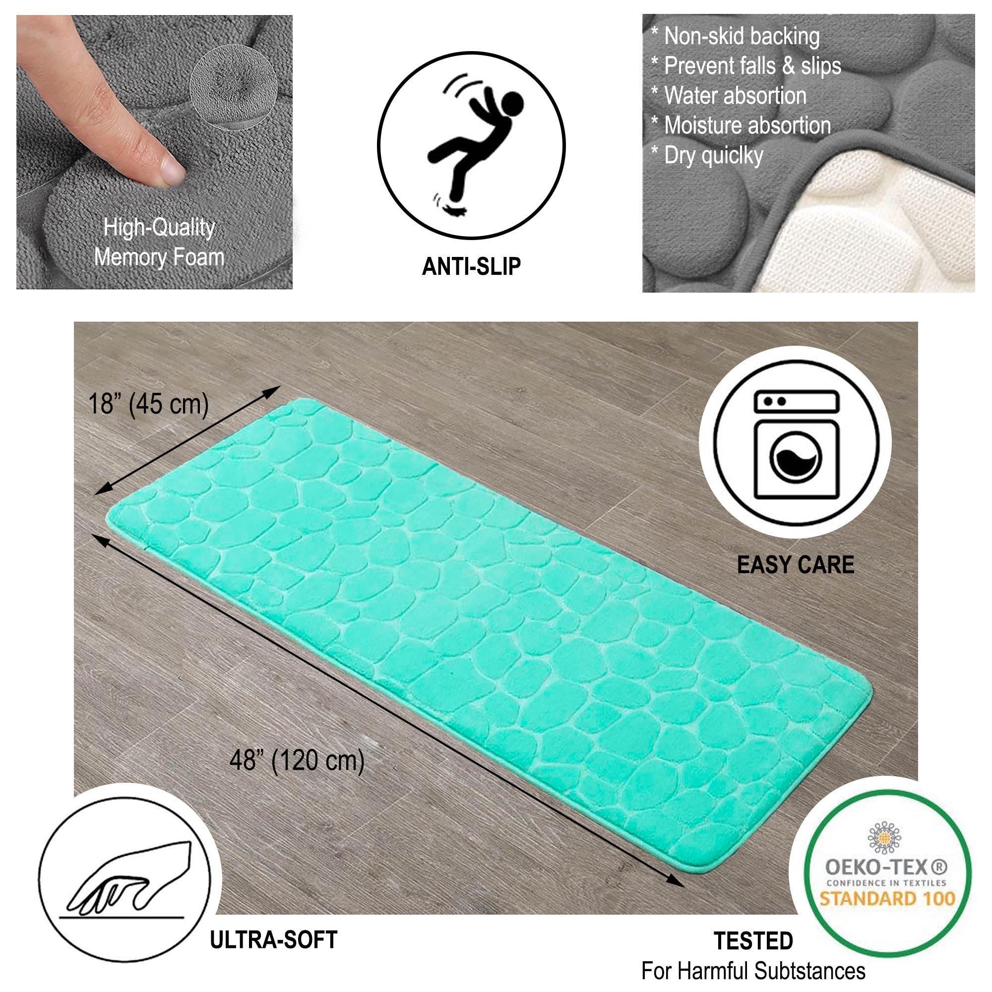 I upgraded to a memory foam bath mat — and it's like stepping on a