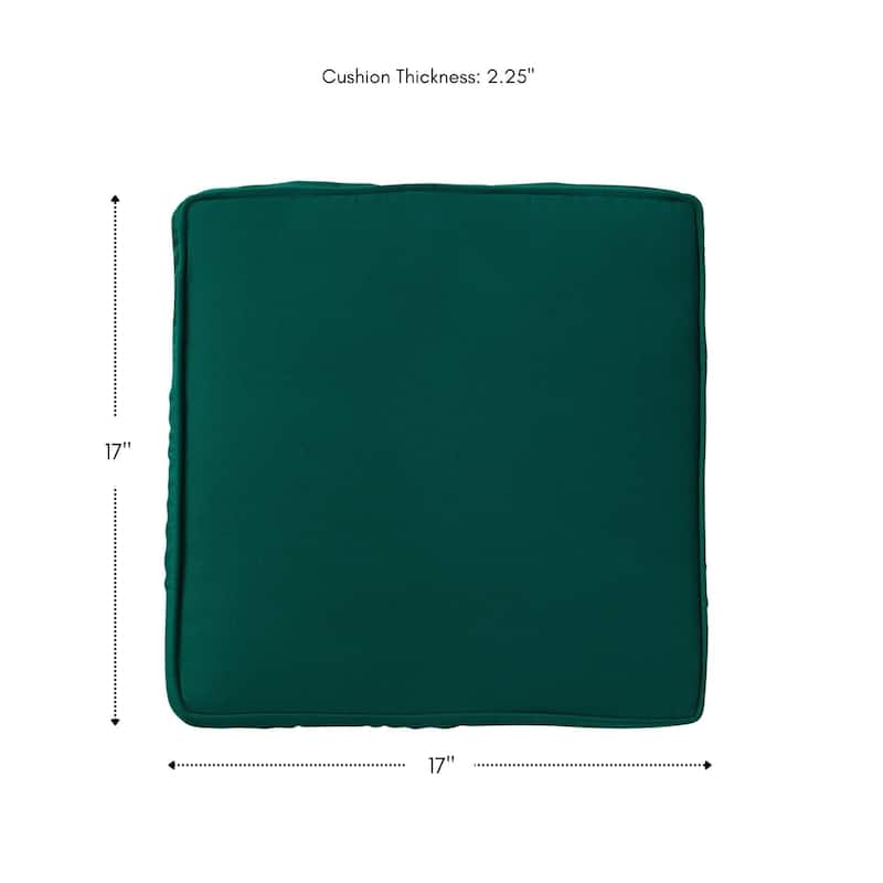 Sunbrella Indoor/ Outdoor 17-inch Square Corded Chair Pad