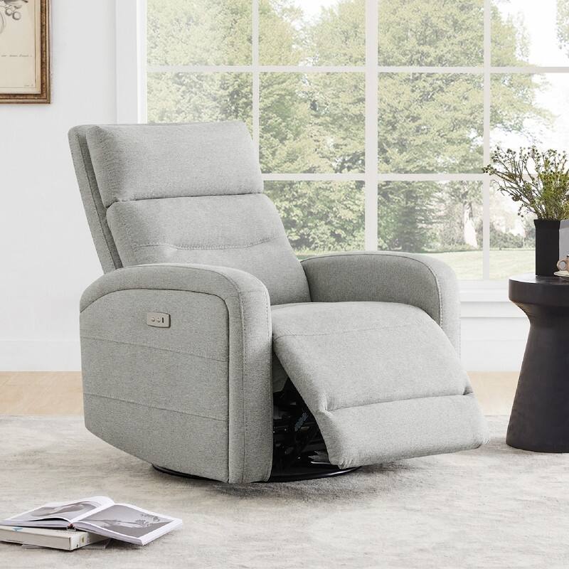 Spruce & Spring Cheryl Power Glider Swivel Rocker Recliner Chair Nursery Recliner