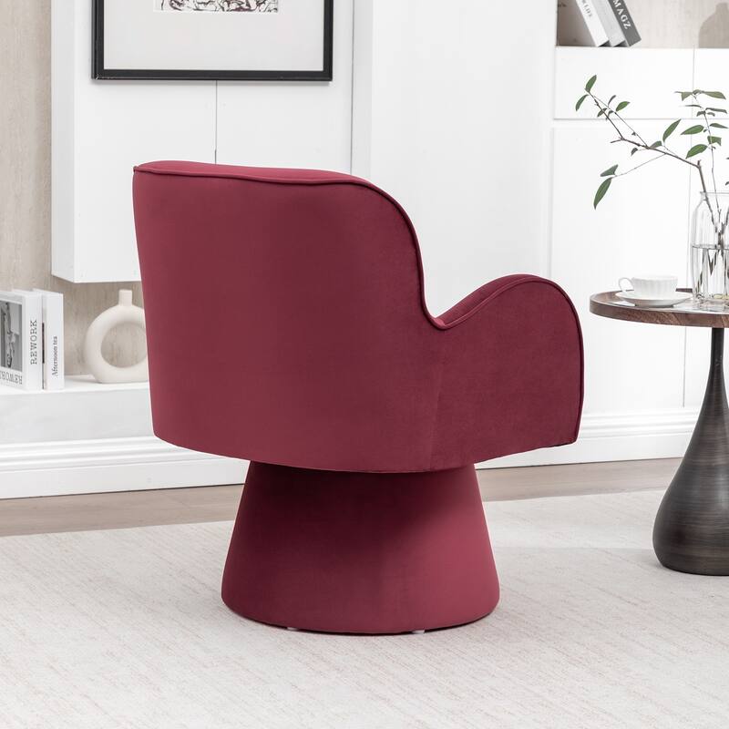 SEYNAR Modern Glam Velvet 360 Degree Swivel Armchair