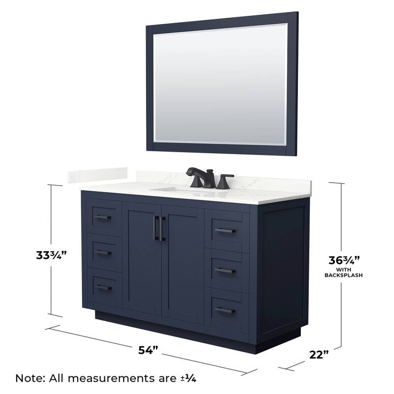 Wyndham Collection WCF292954S-QTZ-US3M46 Miranda 54" Free Standing
