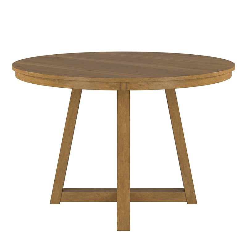 Harstad 47" Wood Finish Fixed Top Round Dining Set by iNSPIRE Q Modern