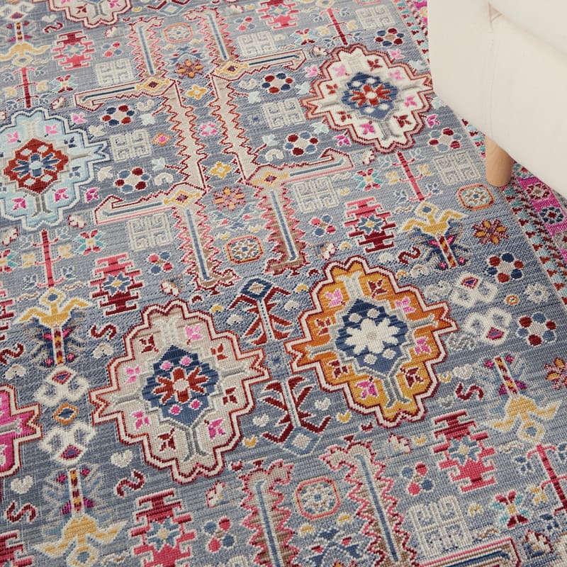 Nourison Vintage Kashan Modern Persian Geometric Medallion Area Rug