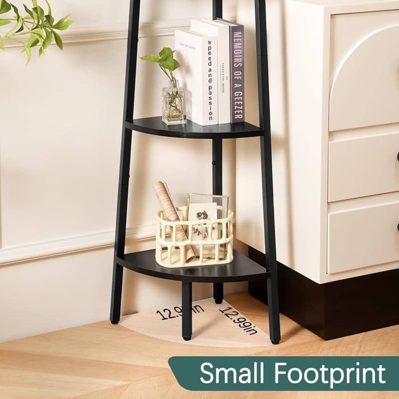 4-Tier Corner Bookshelf