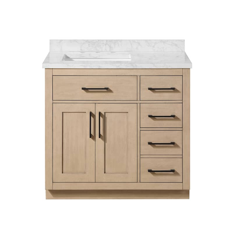 Athea Bathroom Vanity with White Engineered Marble Top