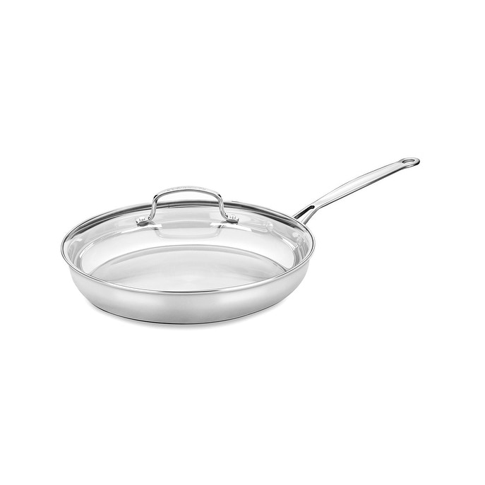 Cuisinart ASP-38CR Non-Stick 15 Paella Pan with Glass Lid Red