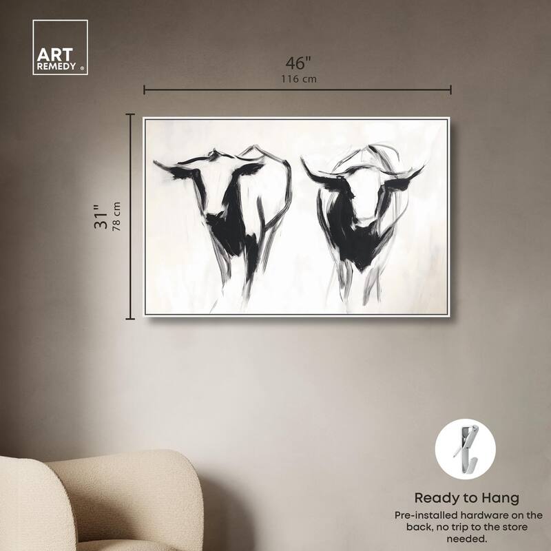 Bovine I Canvas by Art Remedy