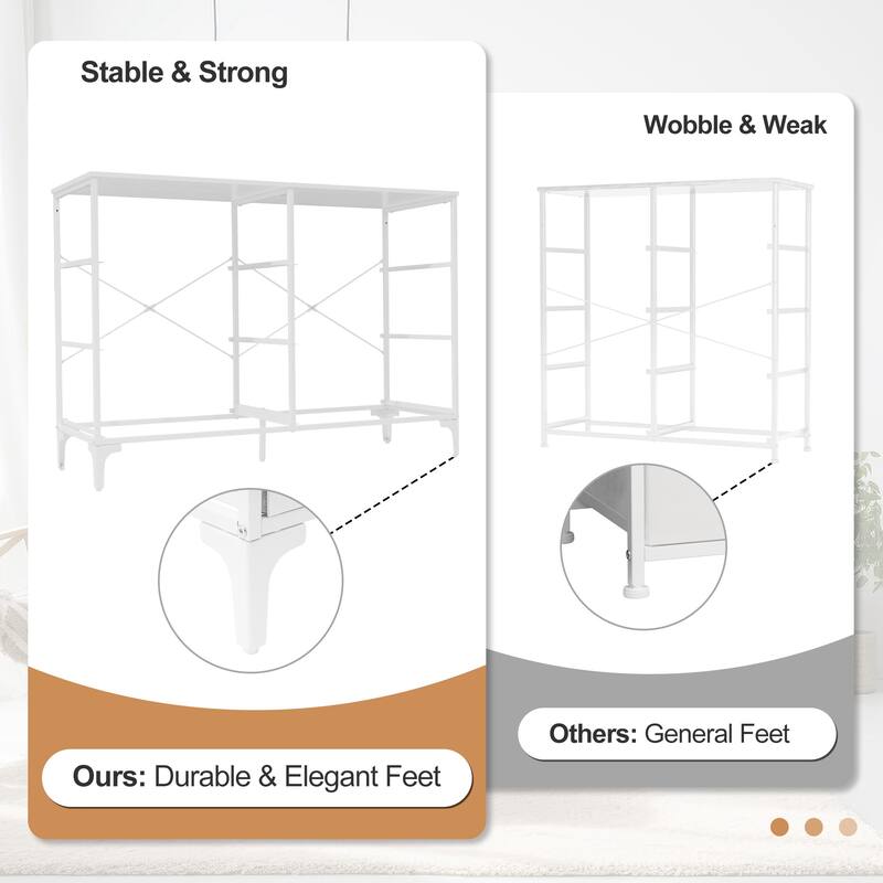 Wide Fabric Dresser 6 Drawer Dresser Storage Tower Unit