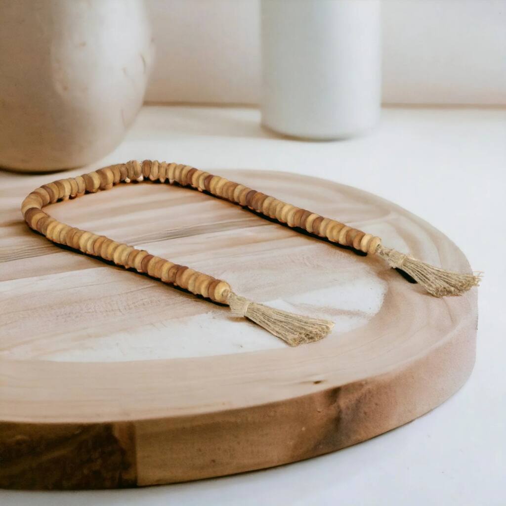 Abacus Styled Beads with Tassels - 36"