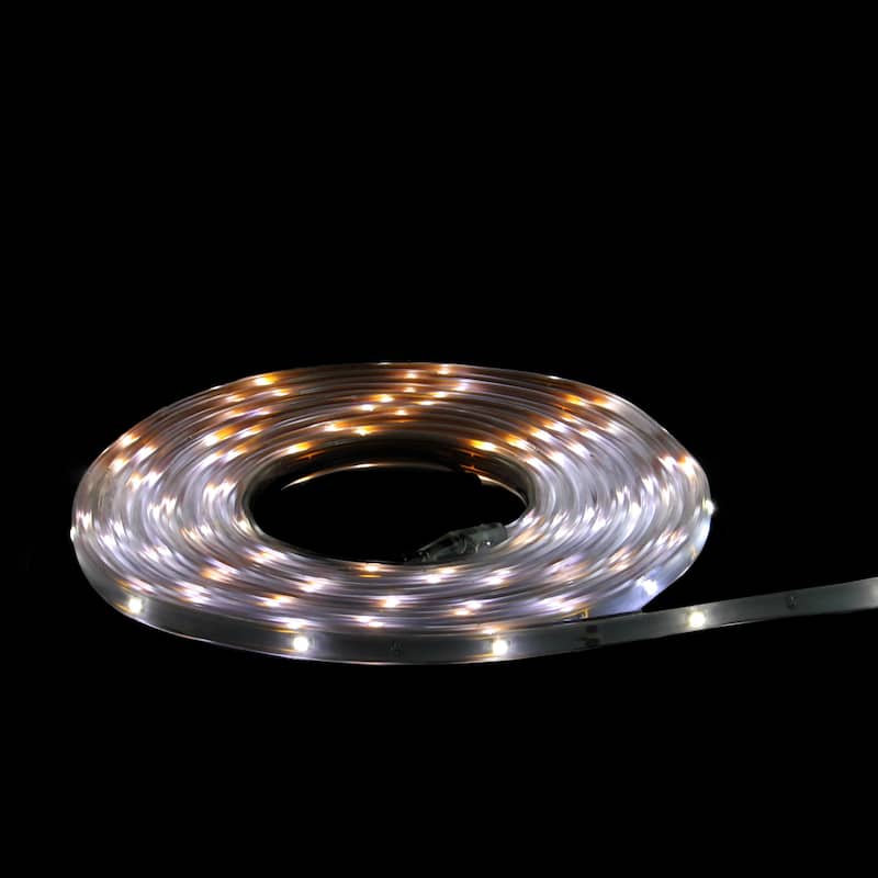 18' LED Outdoor Christmas Linear Tape Lighting - White Finish