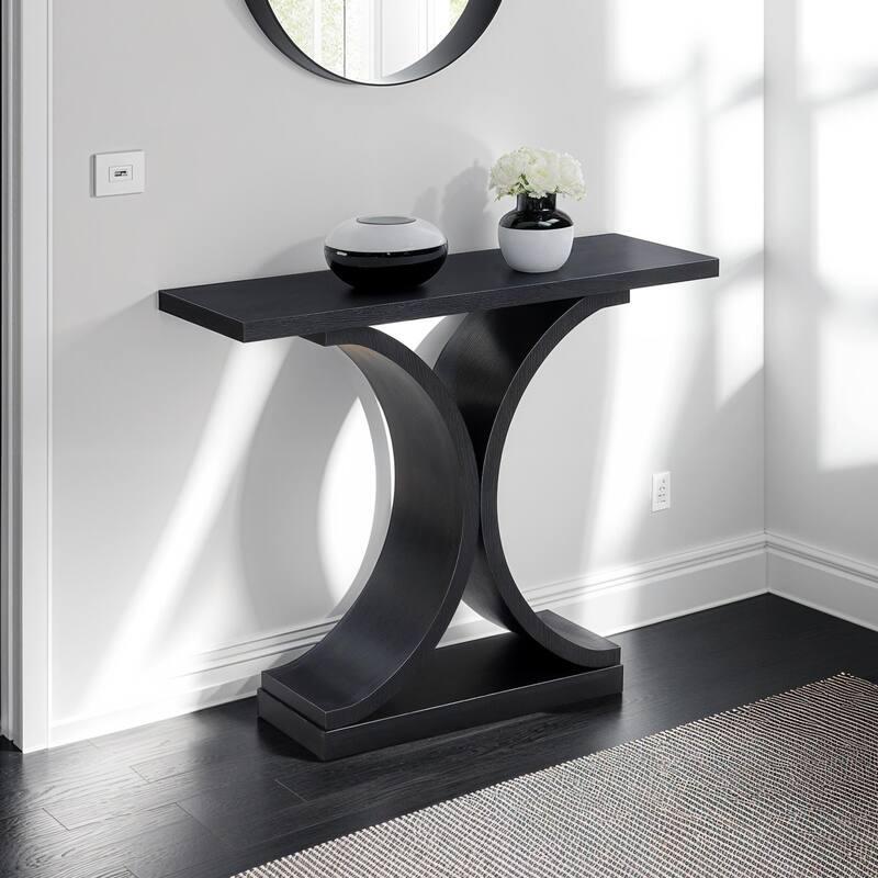 Convenience Concepts Newport Infinity Console Table - Black