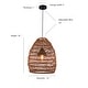 preview thumbnail 11 of 15, 1-Light Outdoor Wicker Rattan Pendant Light