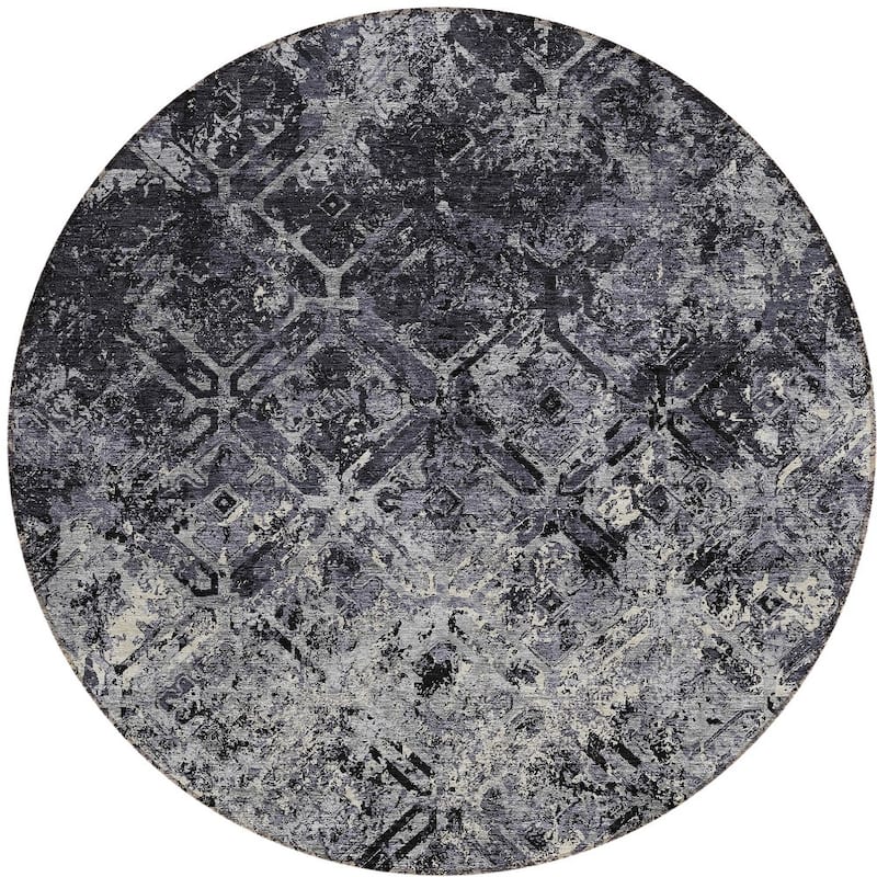 HomeRoots Geometric Transitional Rectangle Outdoor Rug