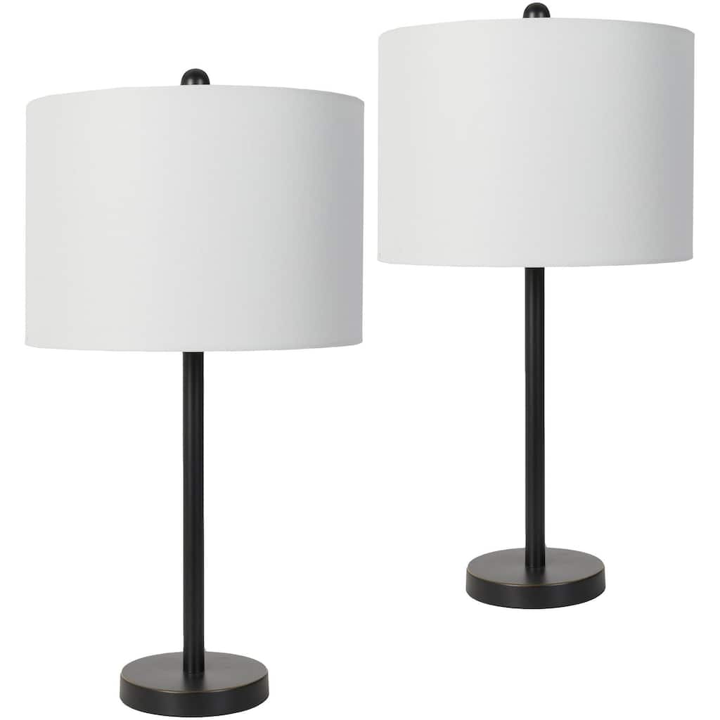 Adele Metal Set of Two Table Lamp - 25"H x 13"W x 13"D