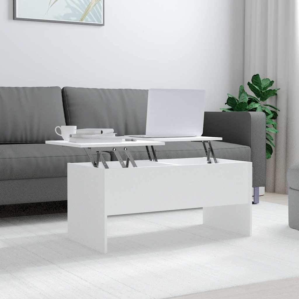 vidaXL Coffee Table Lift Top End Table Accent Side Sofa Table Engineered Wood - 40.2" x 19.9" x 18.3"