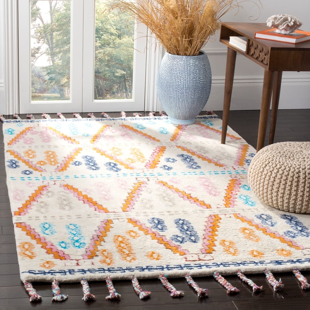 SAFAVIEH Handmade Casablanca Shag Benigna Tribal Moroccan Wool Rug