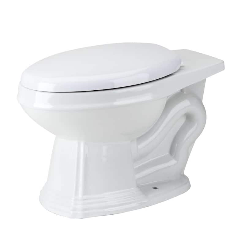 White Toilet - Sheffield Elongated Rear Entry Toilet Bowl High Tank Toilets Renovators Supply