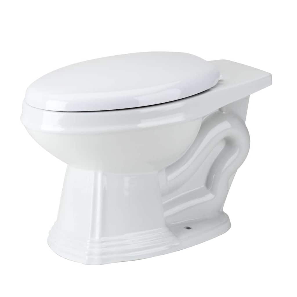 White Toilet - Sheffield Elongated Rear Entry Toilet Bowl High Tank Toilets Renovators Supply