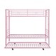 preview thumbnail 10 of 15, Twin over Twin Bunk Bed with Twin Trundle,Metal,No Box Spring Needed