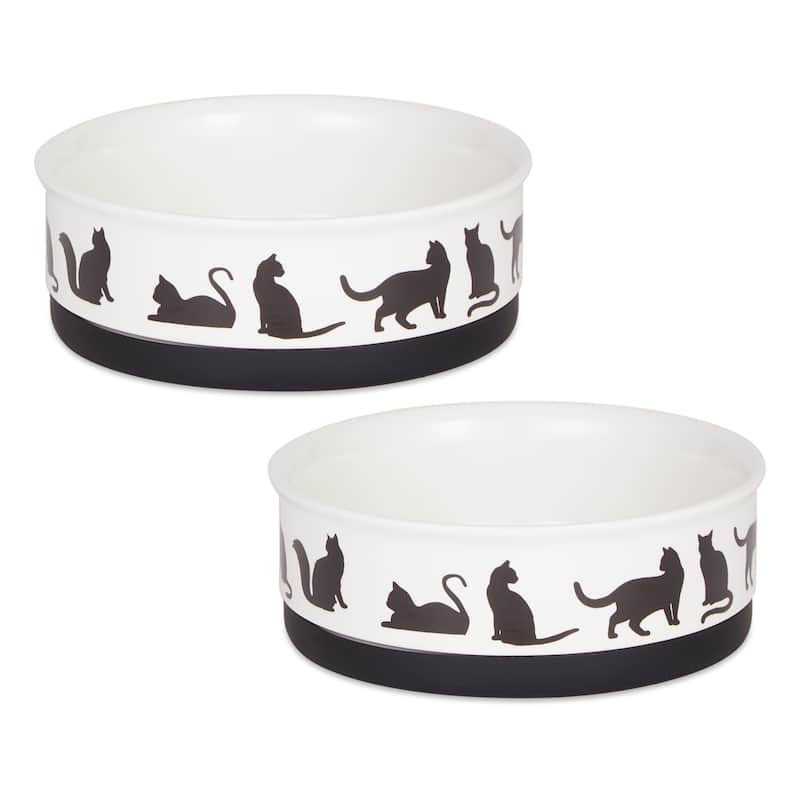 Bone Dry Pet Bowl Cats Meow (Set of 2)