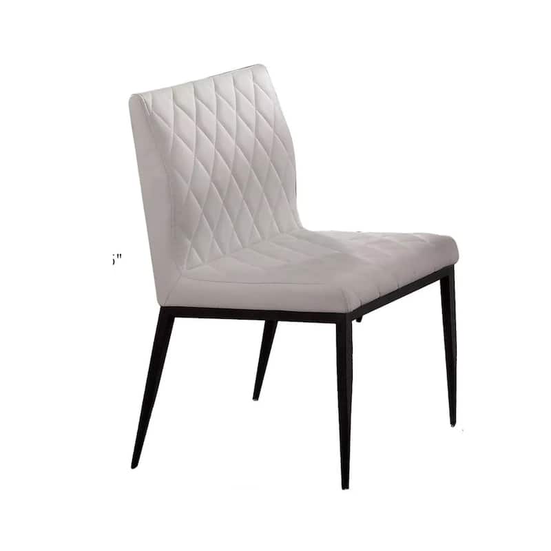 Modern Ivory Finish Side Chairs Set