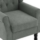 preview thumbnail 60 of 76, Button-Tufted Accent Chair Wingback Armchair - 38"H