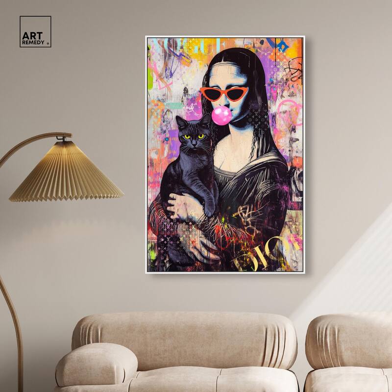 Classical Gal and Her Companion Canvas by Art Remedy