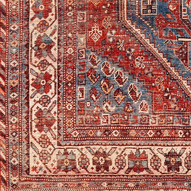 Livabliss Olalla Traditional Medallion Machine Washable Area Rug