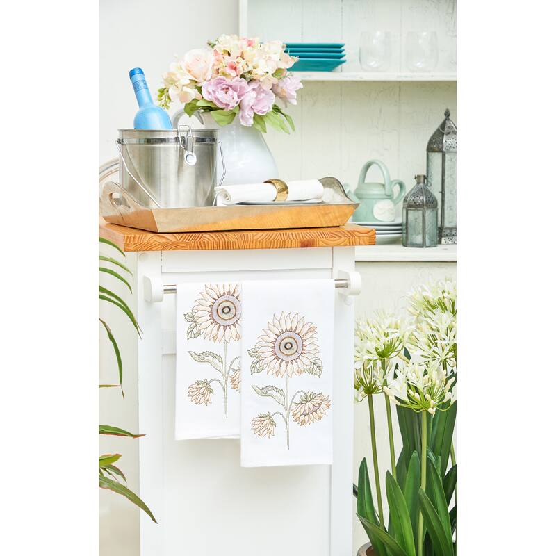 Sunflower Flour Sack Cotton Kitchen Towel