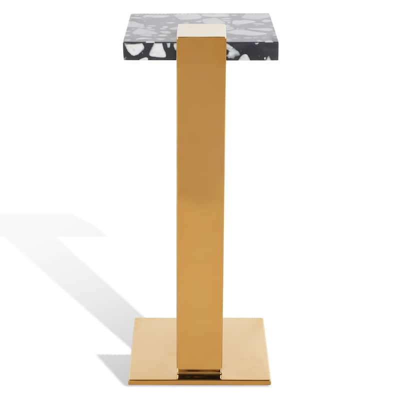 SAFAVIEH Couture Shiloh Acrylic Drink Table - 9.8" W x 9.8" L x 24" H - 10Wx10Dx24H