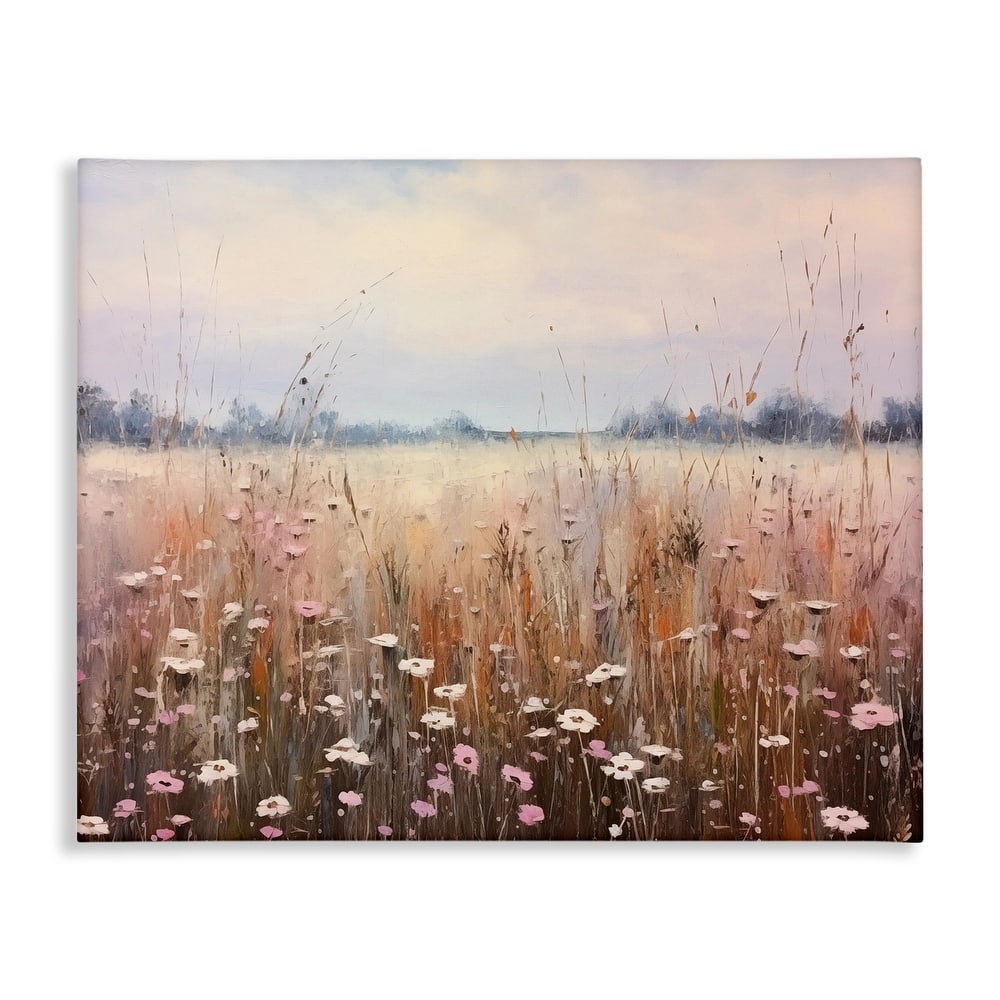 Stupell Neutral Tone Wildflower Field Canvas Wall Art Design By Arlington Prints