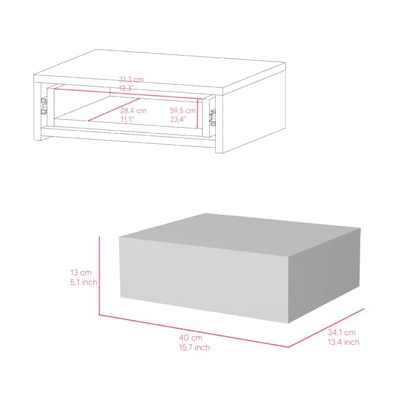 Nightstand Isola, Bedroom,Macadamia，for Living Room,and Dining Room