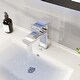 preview thumbnail 4 of 19, Eviva Lux Single-Handle Waterfall Single-Hole Bathroom Faucet with Deckplate Included