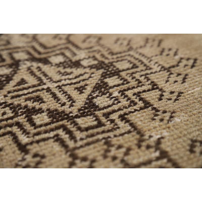 Tribal Geometric Qashqai Persian Area Rug Hand-Knotted Wool Carpet - 3'10" x 6'5"