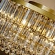 preview thumbnail 5 of 9, Modern Glam Gold Crystal Flush Mount Ceiling Light