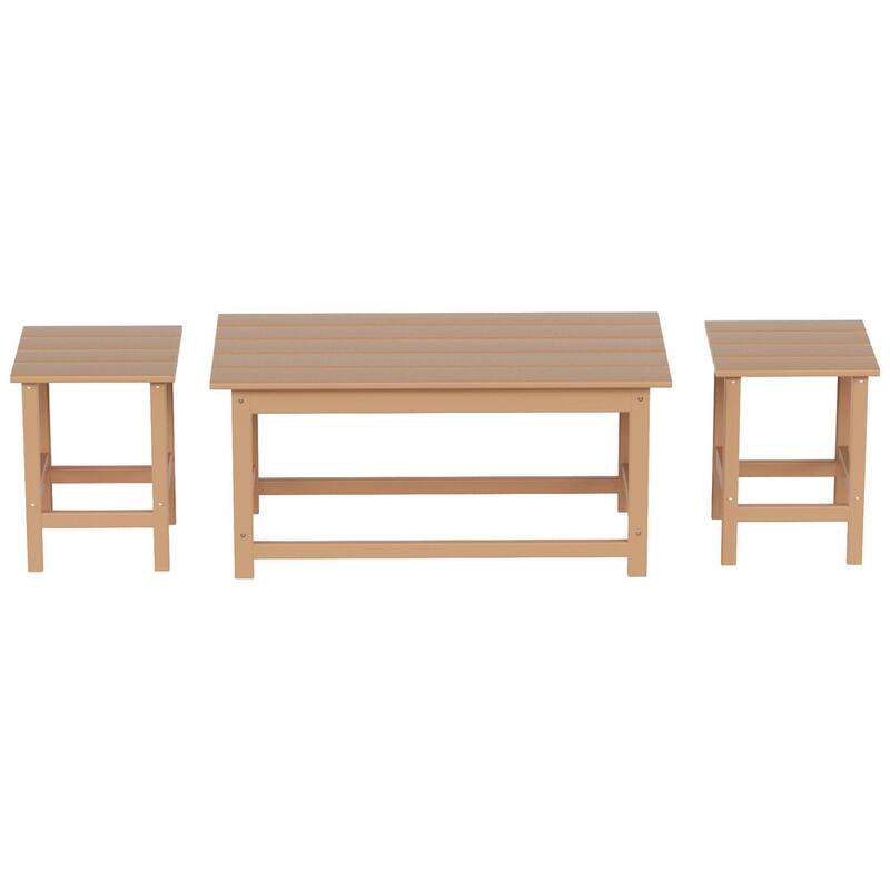 Laguna Hdpe All Weather Outdoor Patio Coffee And Side Tables (3-Piece Set)