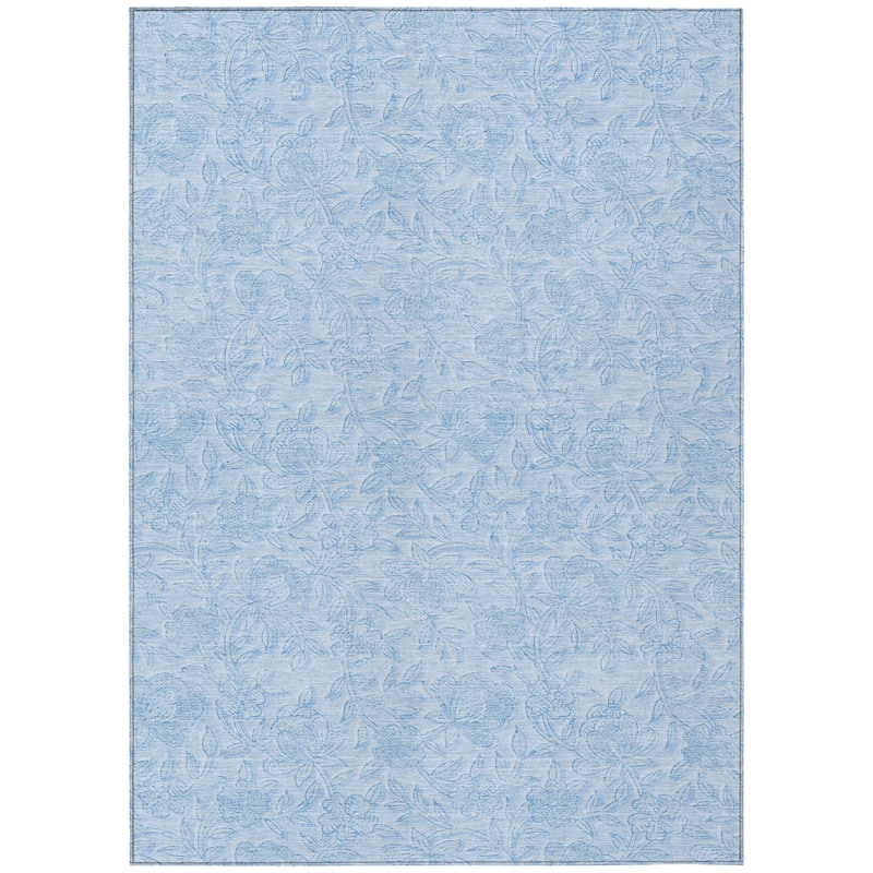 HomeRoots Floral Transitional Rectangle Outdoor Rug - 3' x 5'