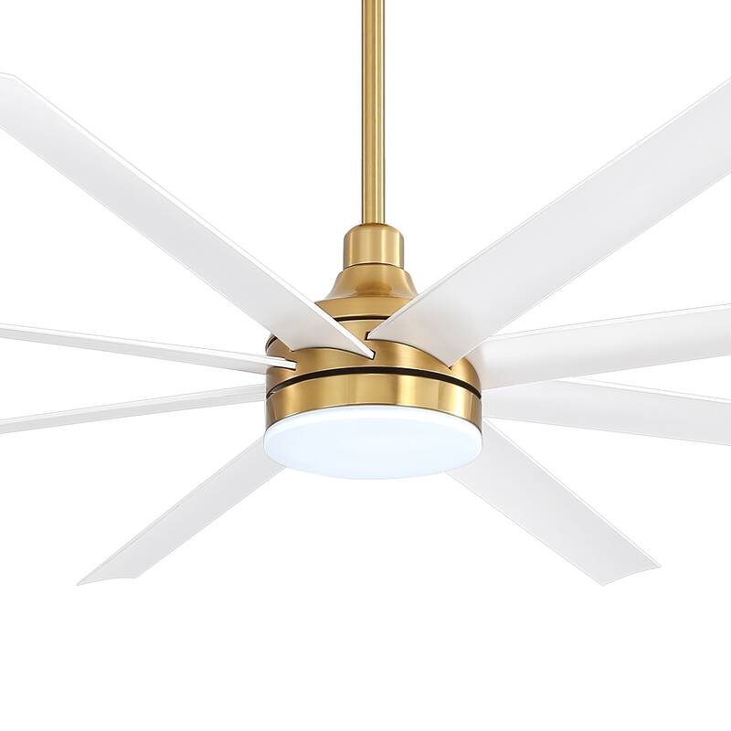 72 Inch Gold LED Ceiling Fan with Light Remote(8-Blade)