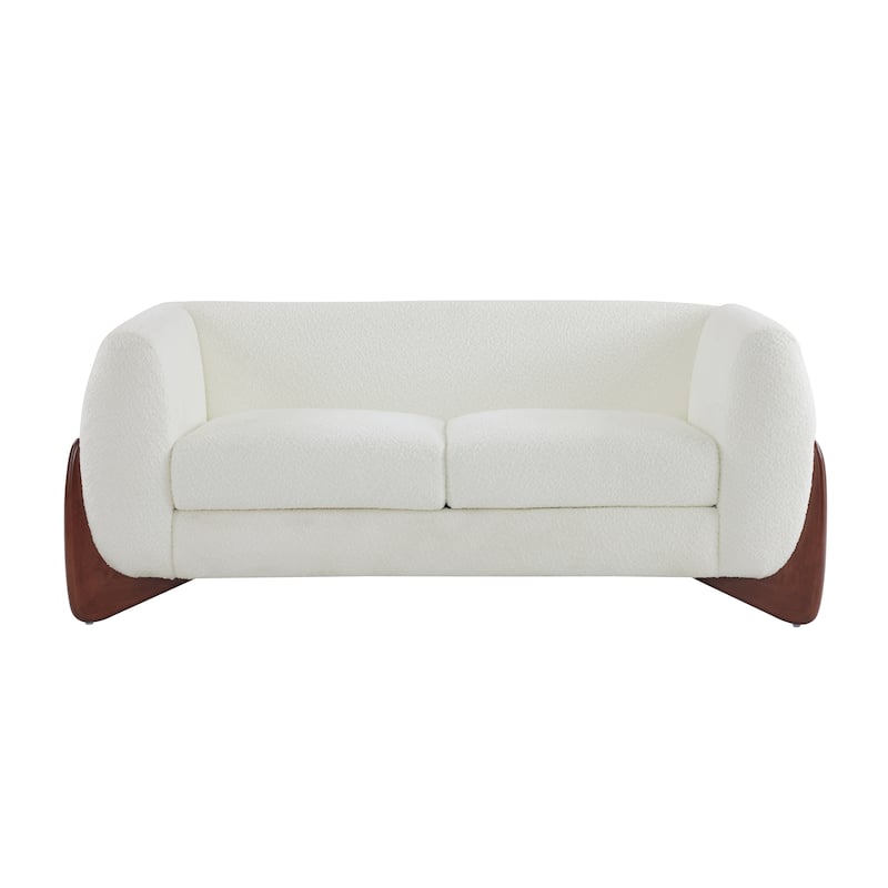 Alma Upholstered Boucle Loveseat by Christopher Knight Home