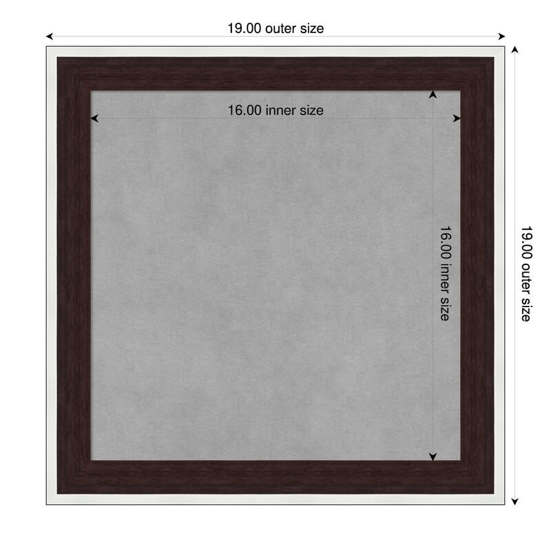 Amanti Art Maya Espresso Silver Framed - 19 x 19 in - Maya Espresso Silver