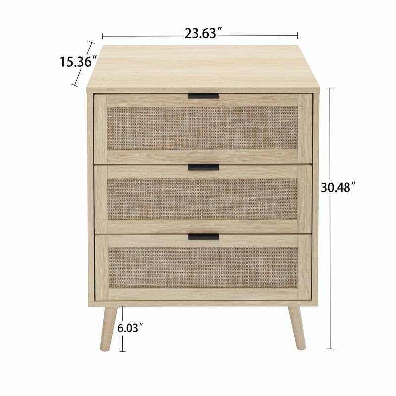 3-Drawer Cabinet for Bedroom, Living Room, and Study