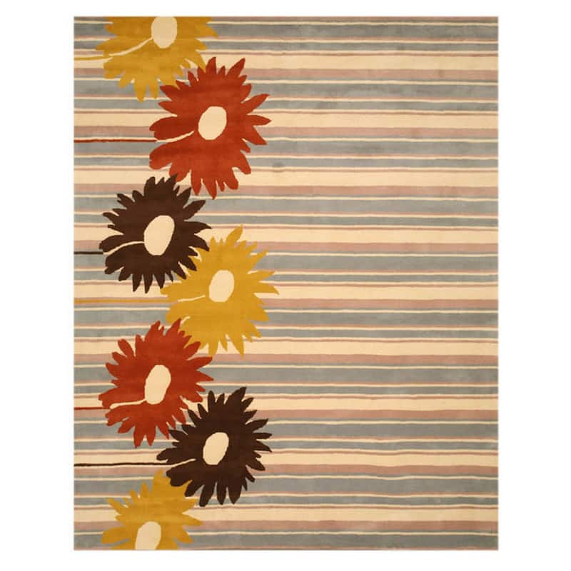 Blue Transitional Floral Niki Area Rug - A Blend of Timeless Elegance and Modern Charm - 8' x 10'