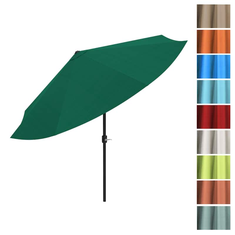 Pure Garden 10 ft Patio Umbrella with Auto Tilt and Hand Crank