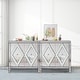 preview thumbnail 3 of 15, GDFStudio - DiamondLuxe Glam Mirrored Storage Cabinet with Crystal Handles