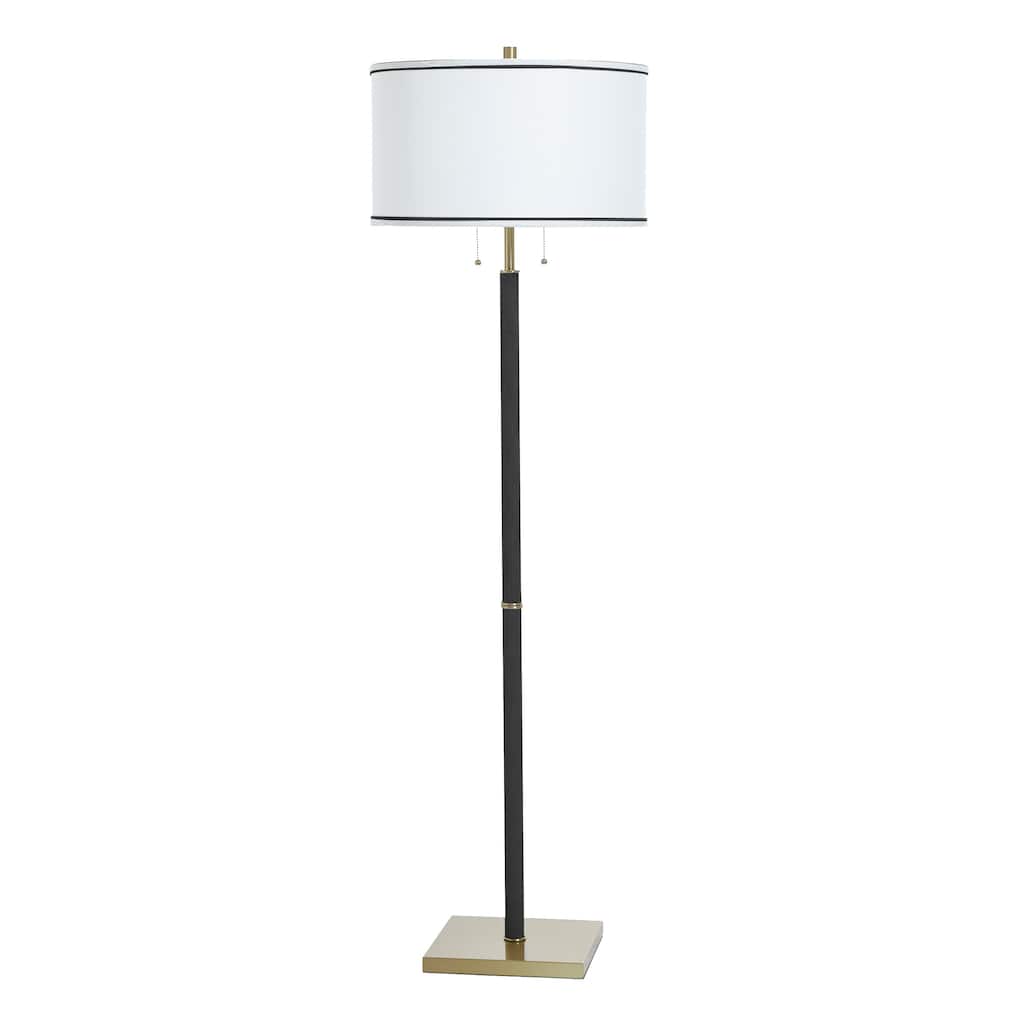 Dann Foley Lifestyle Floor Lamp - Black Shagreen
