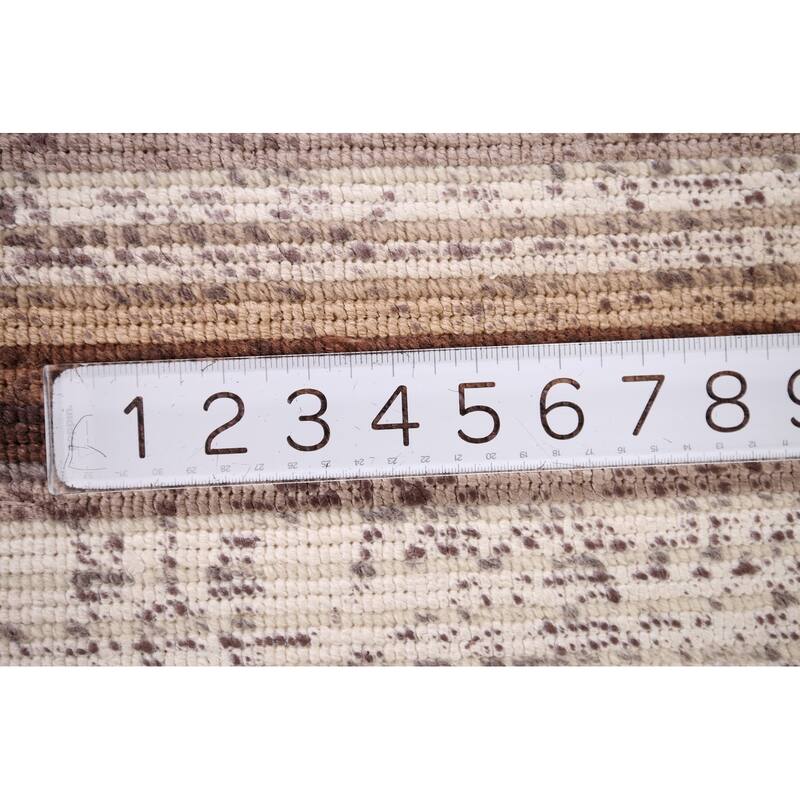 Striped / Abstract Oriental Accent Rug Handmade Wool Carpet - 2'8" x 5'0"