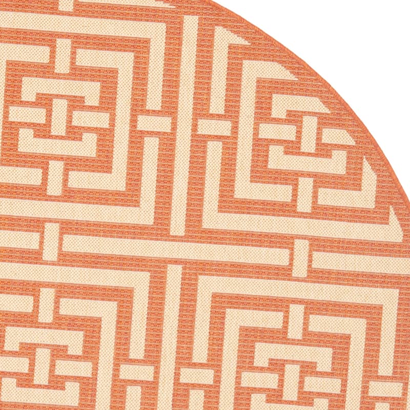SAFAVIEH Courtyard Ginger Indoor/ Outdoor Waterproof Patio Backyard Rug