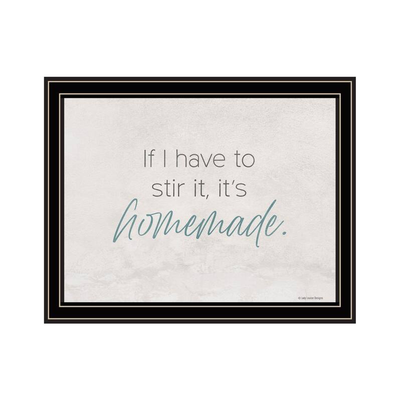 TrendyDecor4U Contemporary "It's Homemade" Framed Print Wall Art - Multi