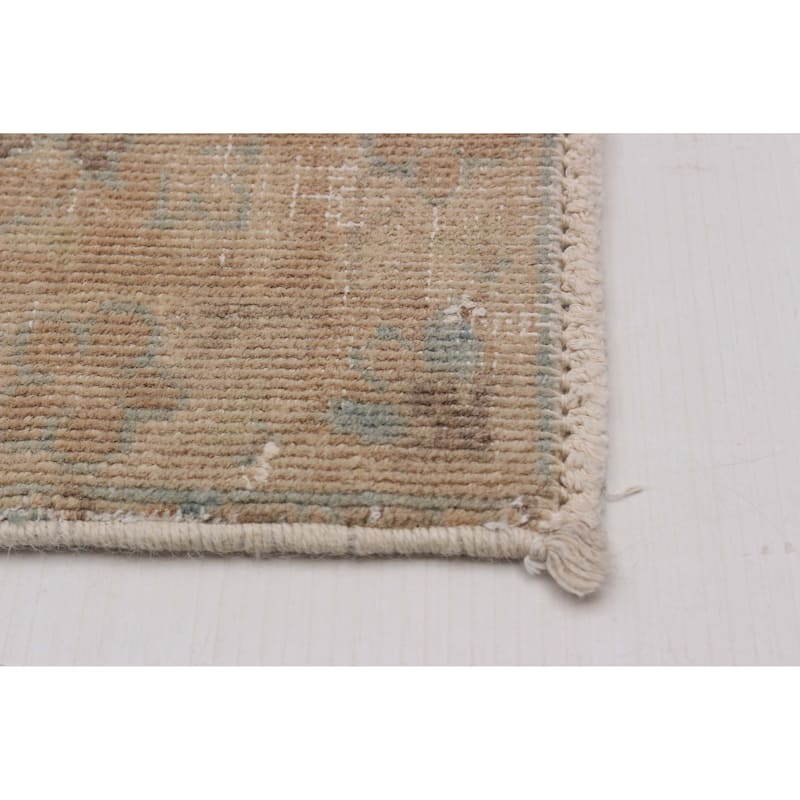 ECARPETGALLERY Hand-knotted Antalya Vintage Beige Wool Rug - 6'6 x 9'5