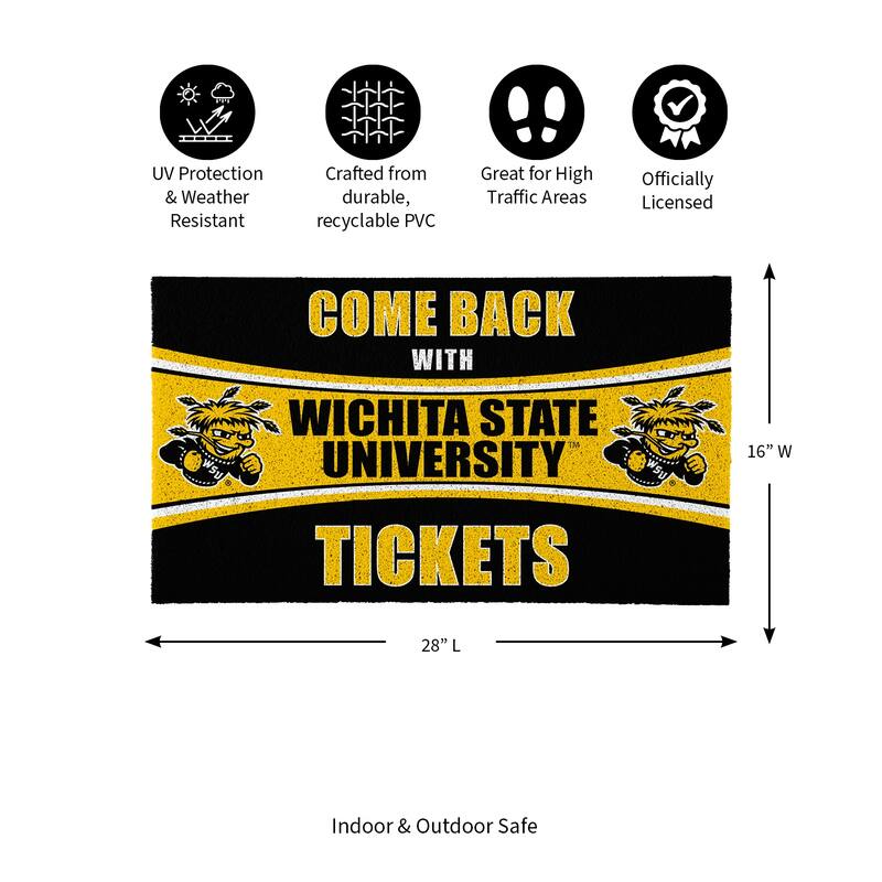 University of Central Florida 28 in. x 16 in. PVC "Come Back With Tickets" Trapper Door Mat